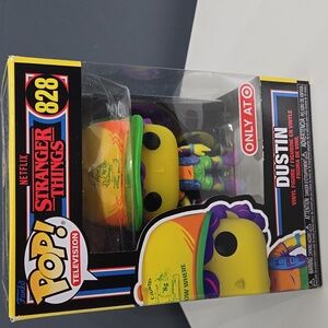 Funko POP! Stranger Things Dustin Blacklight Target Exclusive #828 Figure NWT